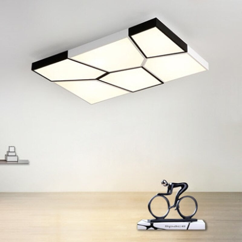 Creative Geometric Black And White Ceiling Lamp