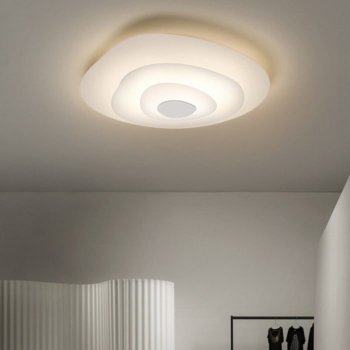 Modern Minimalist White Metal Ceiling Lamp