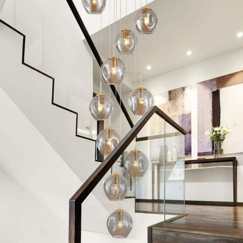 Modern Glass Bean Chandelier