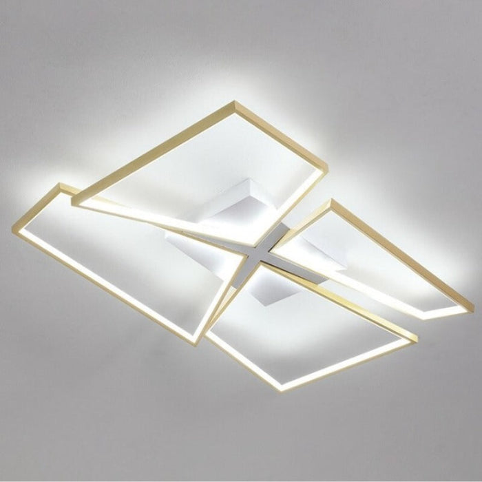 Minimalist Square Metal Silicone LED Ceiling Lamp