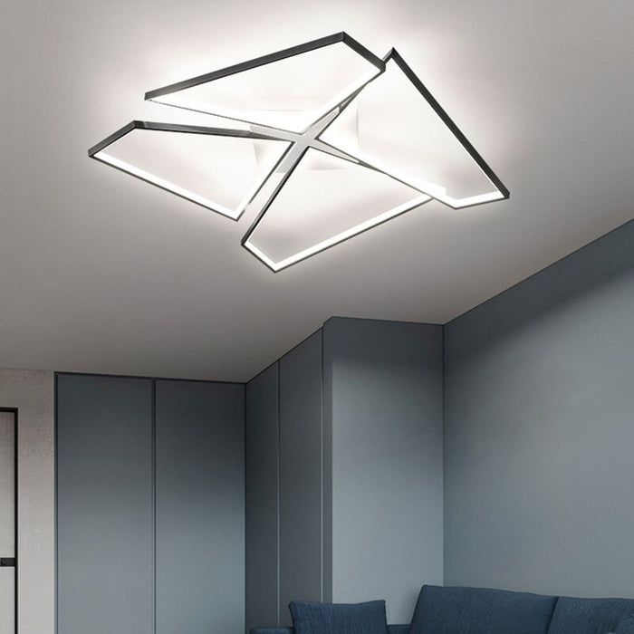 Minimalist Square Metal Silicone LED Ceiling Lamp