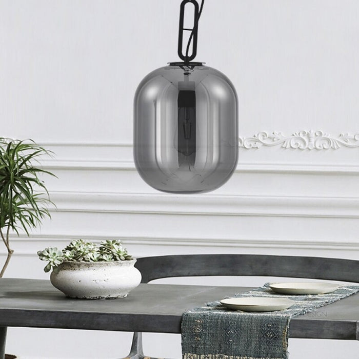 Minimalist Stained Glass Single Head Pendant Lamp