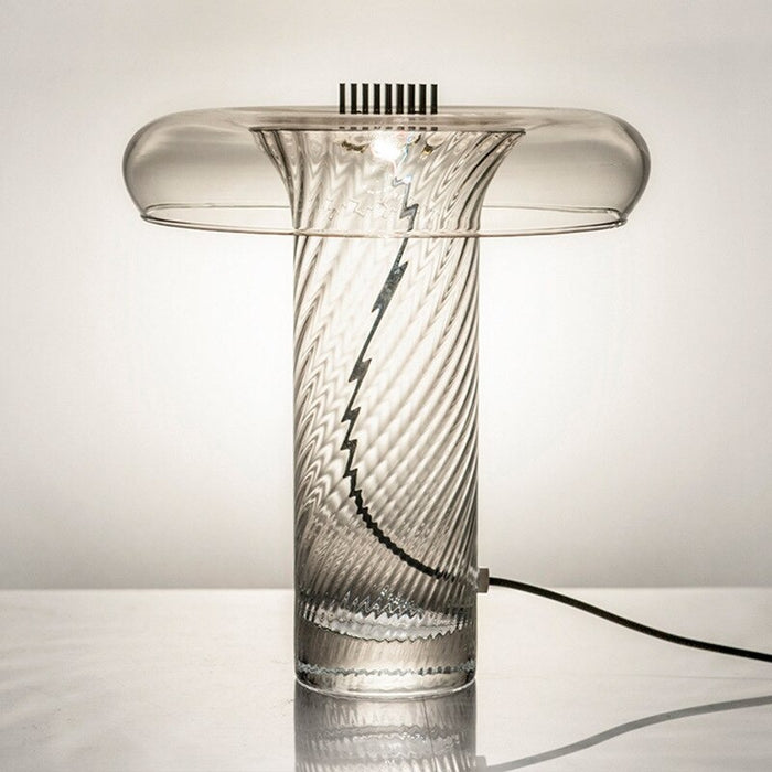Modern Transparent Glass Water Ripple Table Lamp