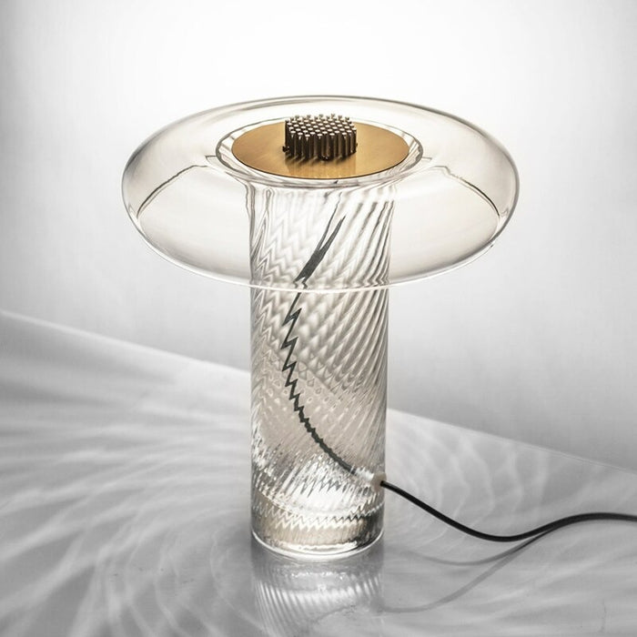 Modern Transparent Glass Water Ripple Table Lamp