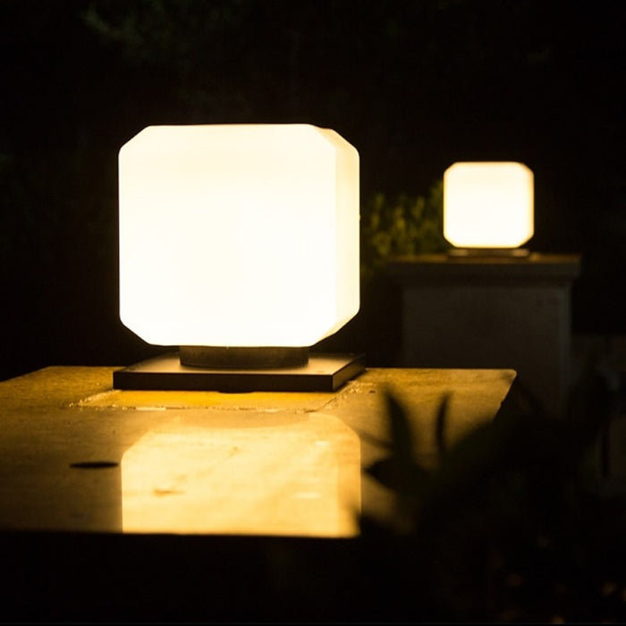 Modern White Acrylic Square Pillar Lamp
