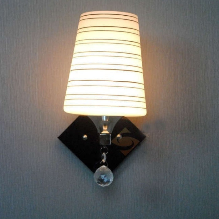 Minimalist White Glass Striped Wall Lamp