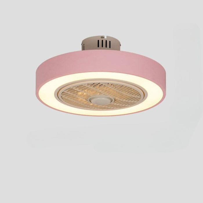 Minimalist Painted Iron Ceiling Fan Light