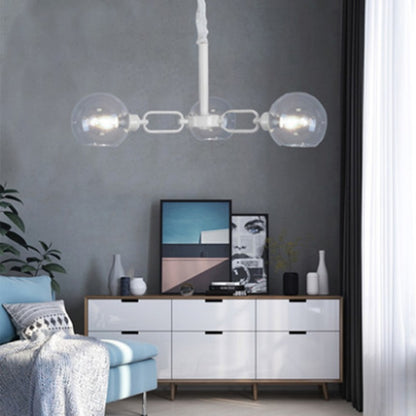 Modern Minimalist Iron Plating Chandelier