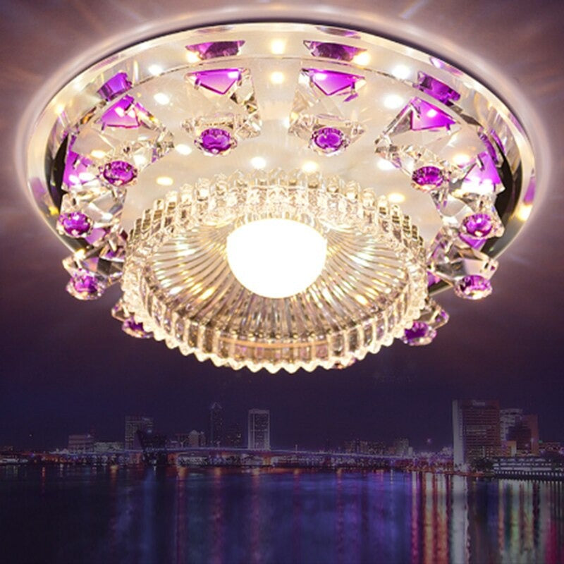 Palette Circle LED Crystal Ceiling Lamp