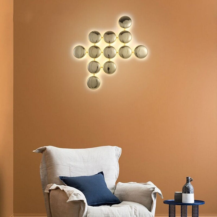 Modern Round Gold LED Wall Lamp