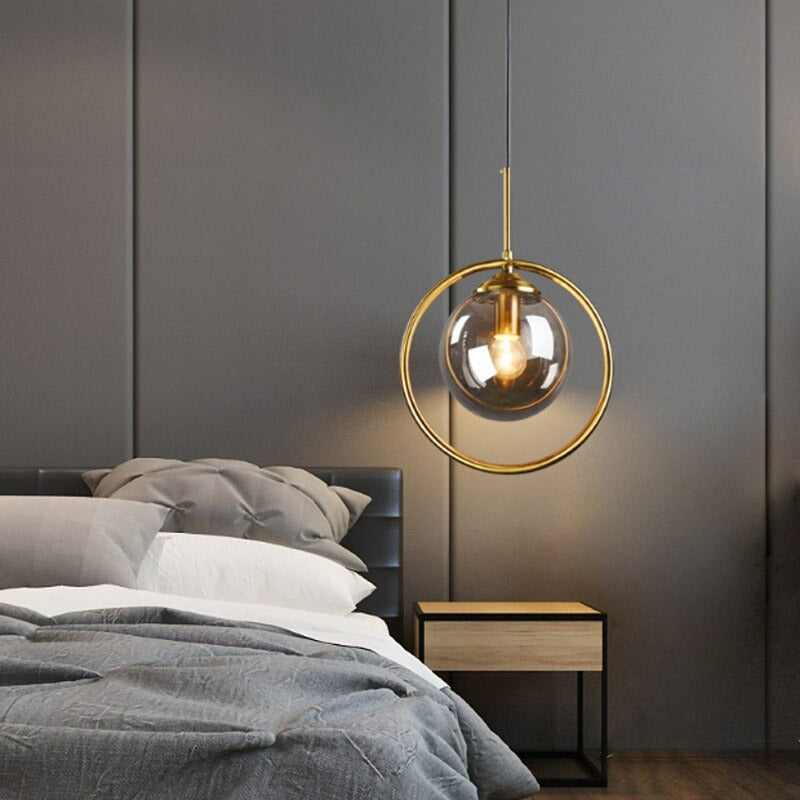 Glass Ball Single Pendant Ceiling Lamp