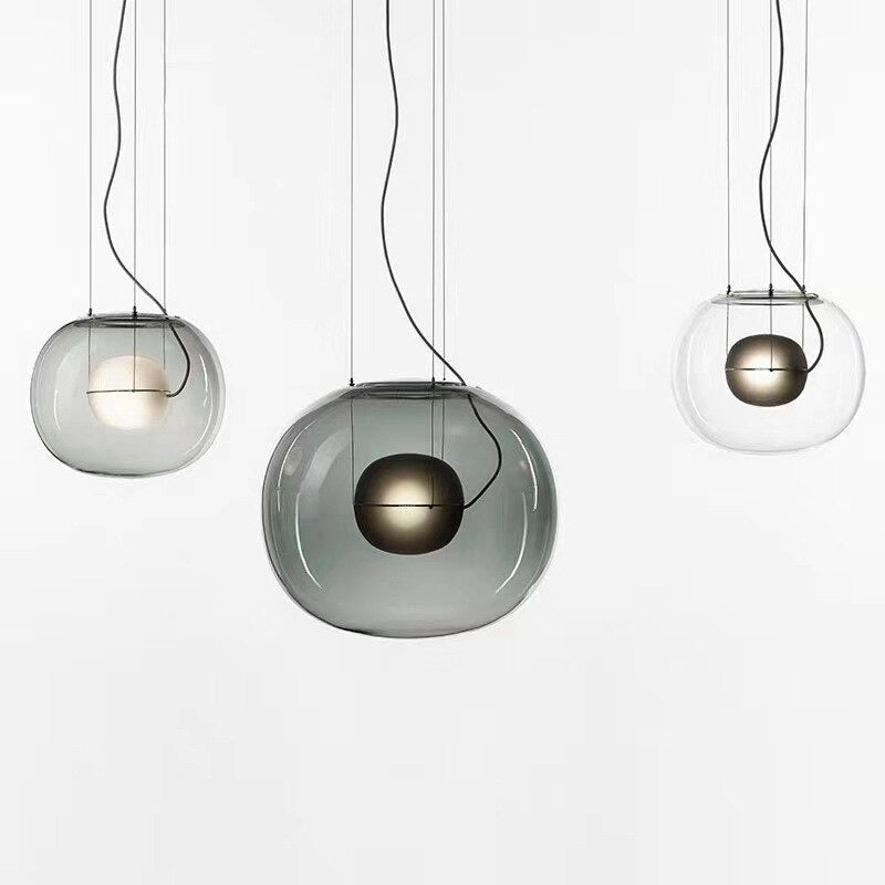 Clear Glass Ball Single Head Pendant Lamp