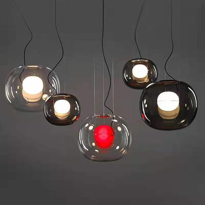 Clear Glass Ball Single Head Pendant Lamp