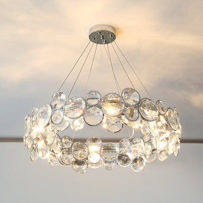 Chrome Crystal Hardware LED Chandelier Lamp