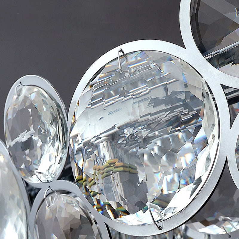 Chrome Crystal Hardware LED Chandelier Lamp