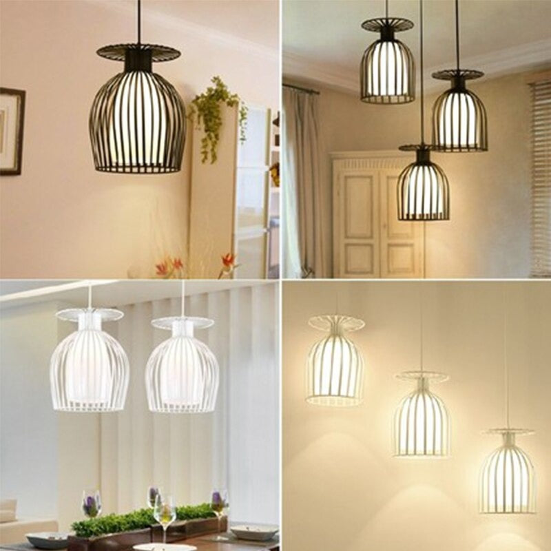 Modern Creative Black And White Iron Pendant Lamp