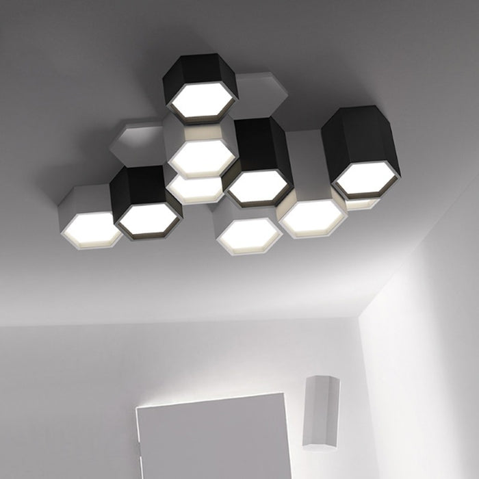 Simple DIY Hexagon Combination Ceiling Lamp