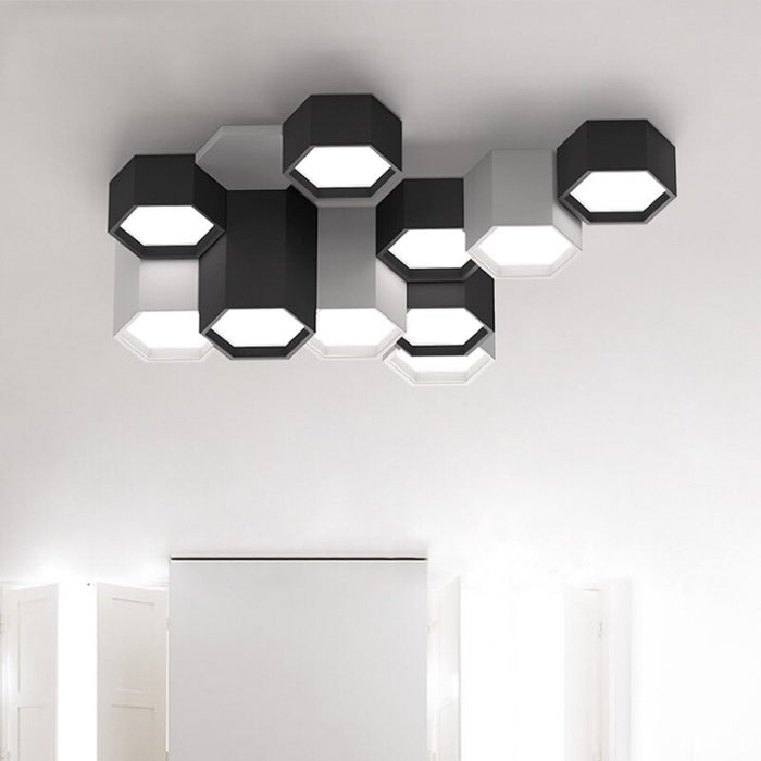 Simple DIY Hexagon Combination Ceiling Lamp