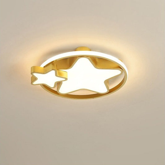 Modern Golden Metal LED Ceiling Lamp