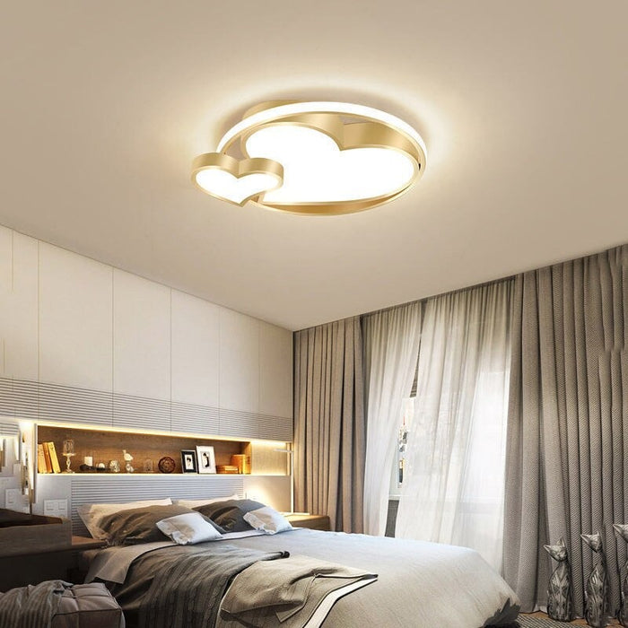 Modern Golden Metal LED Ceiling Lamp