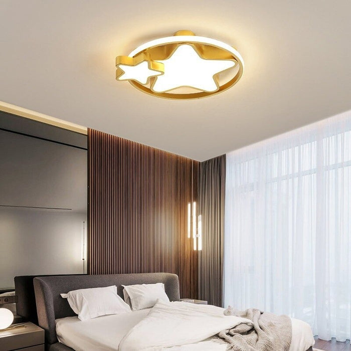 Modern Golden Metal LED Ceiling Lamp