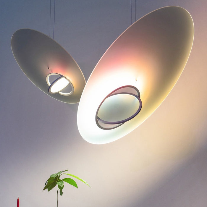 Modern Gradient Colored Glass LED Pendant Lamp