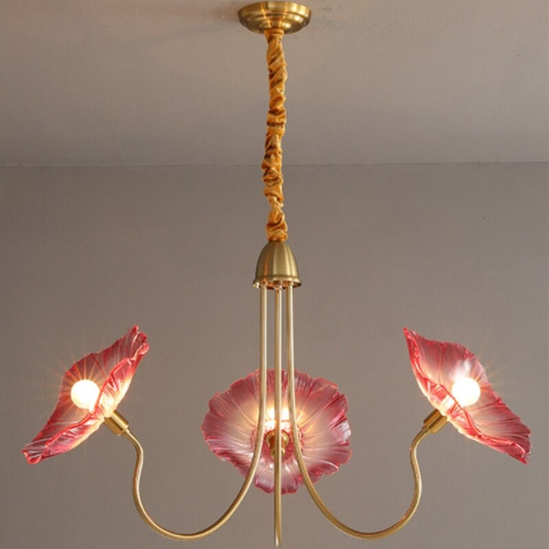 Modern Glass Lotus Leaf Lamp