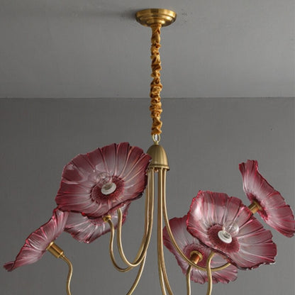 Modern Glass Lotus Leaf Lamp