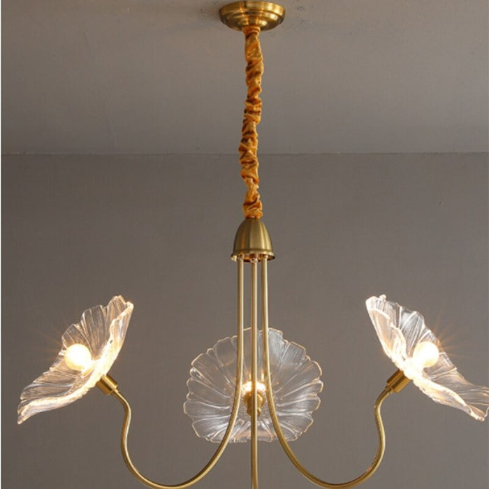Modern Glass Lotus Leaf Lamp