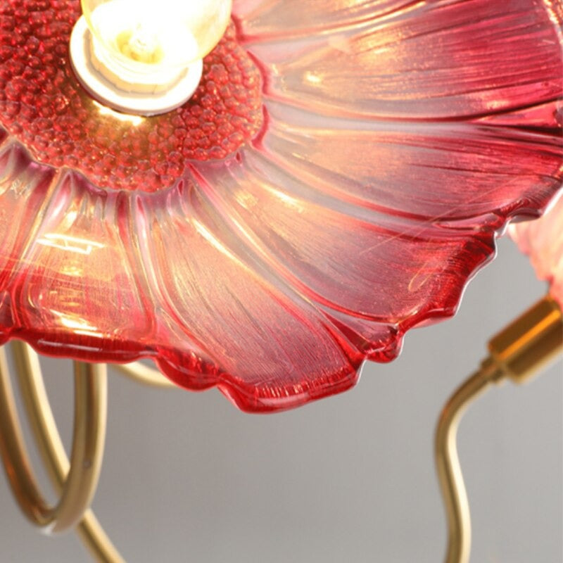 Modern Glass Lotus Leaf Lamp