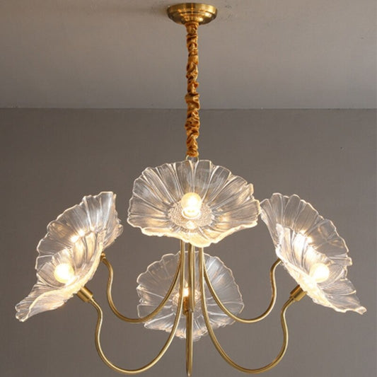 Modern Glass Lotus Leaf Lamp