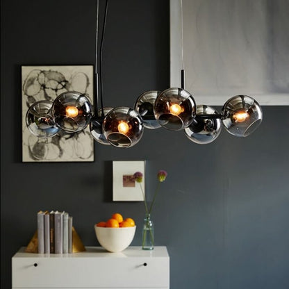 Simple Iron 8 Head Painted Chandelier Lamp