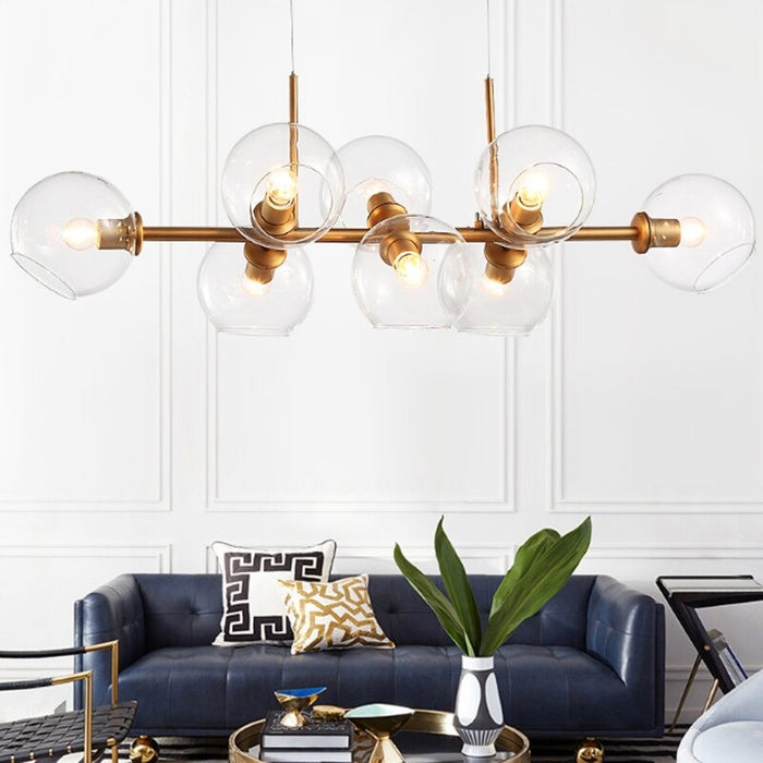 Simple Iron 8 Head Painted Chandelier Lamp