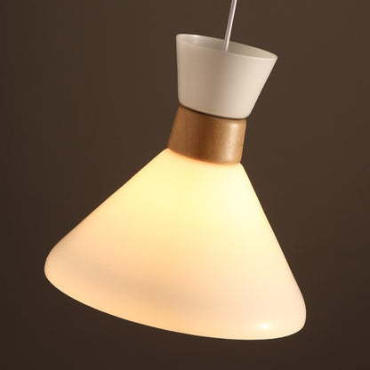 Simple White Glass Single Head Pendant Lamp