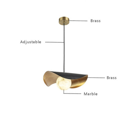 Modern Simple Single Copper Pendant Lamp