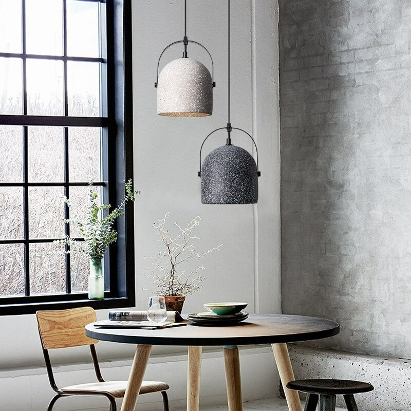 Simple Cement Pendant Light Fixture