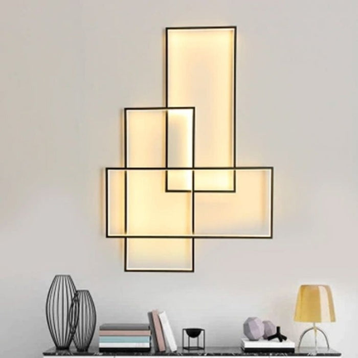 Simple Geometrical Rectangle Aluminum LED Wall Lamp
