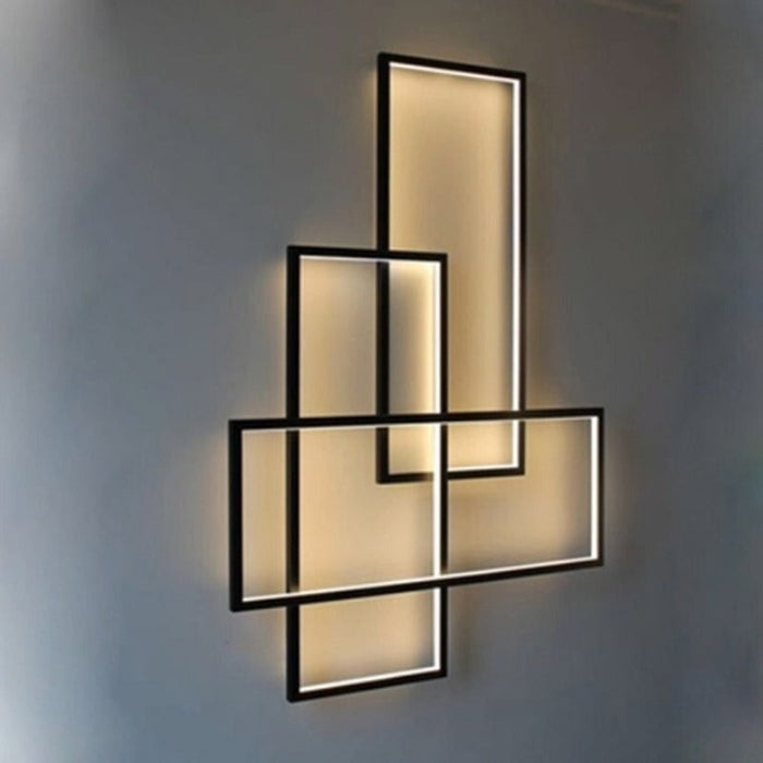 Simple Geometrical Rectangle Aluminum LED Wall Lamp