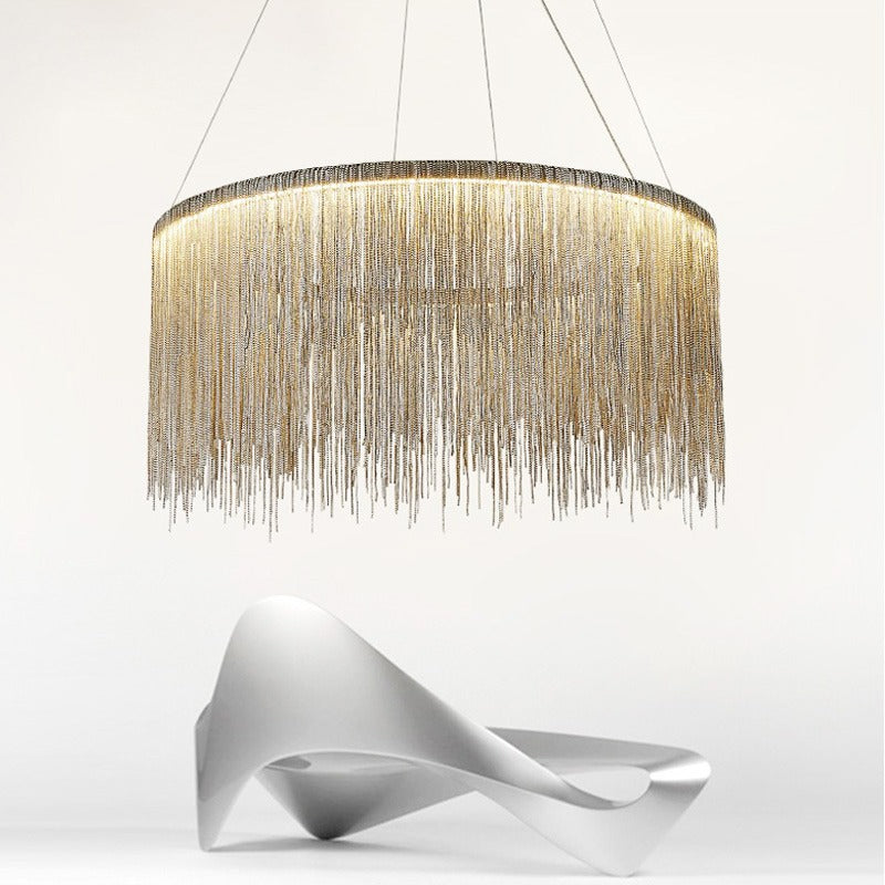 Modern Tassel Creative Iron Chain LED Pendant Light