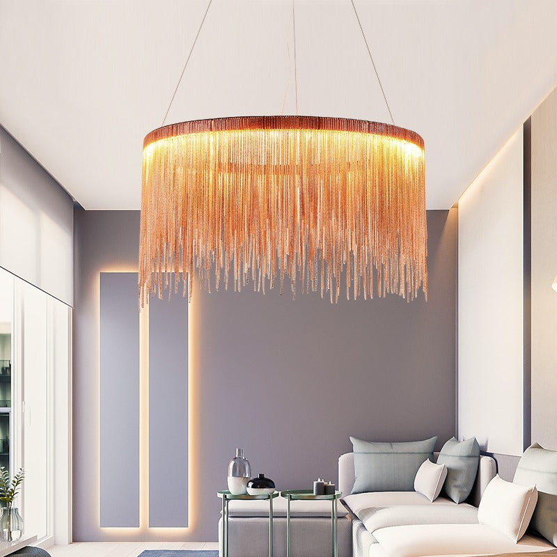 Modern Tassel Creative Iron Chain LED Pendant Light