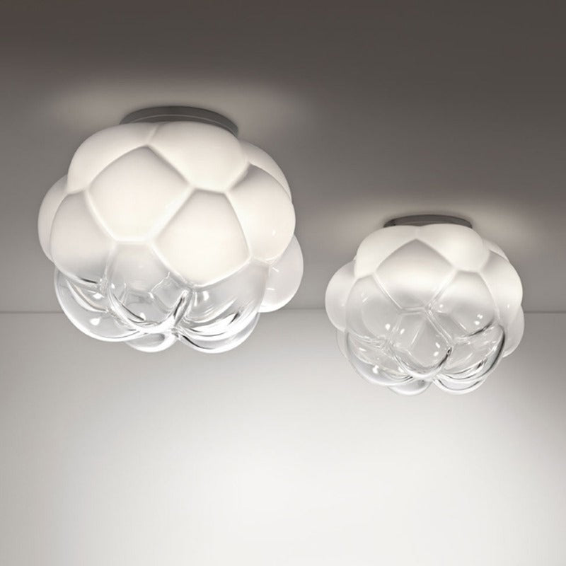 White Glass Creative Cloud Single Pendant Lamp