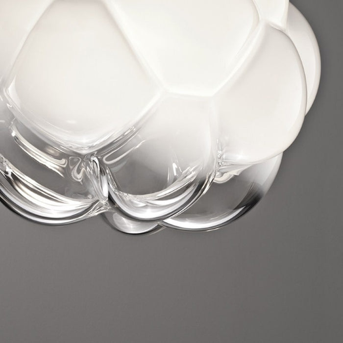 White Glass Creative Cloud Single Pendant Lamp