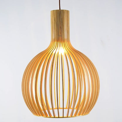 Wooden Pendant Bulb Lamp