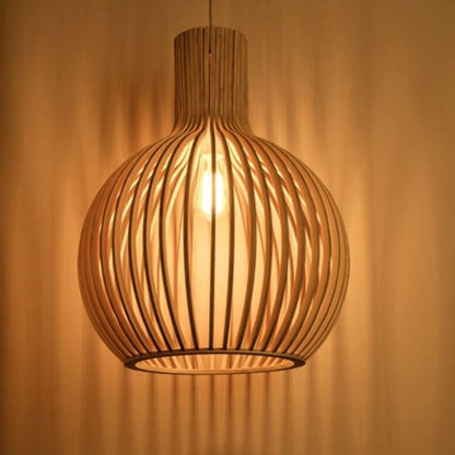 Wooden Pendant Bulb Lamp