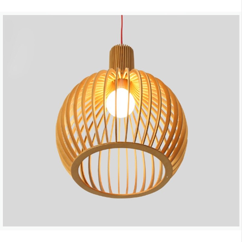 Wooden Pendant Bulb Lamp