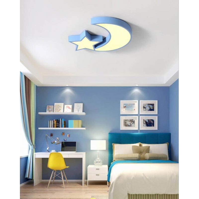 Colorful Stars And Moon Geometric Cartoon Children Ceiling Lights