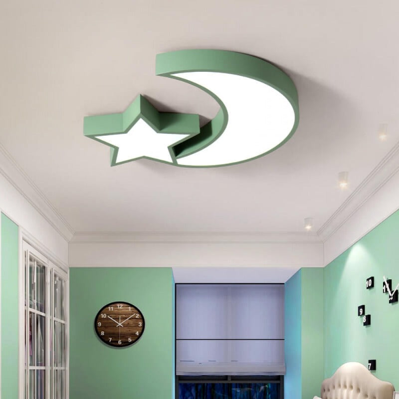 Colorful Stars And Moon Geometric Cartoon Children Ceiling Lights