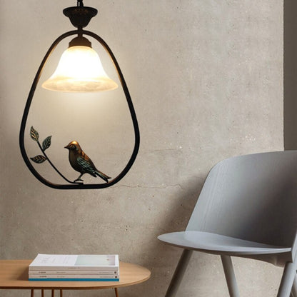 Nordic Chinese Bird Design Iron Pendant Lamp