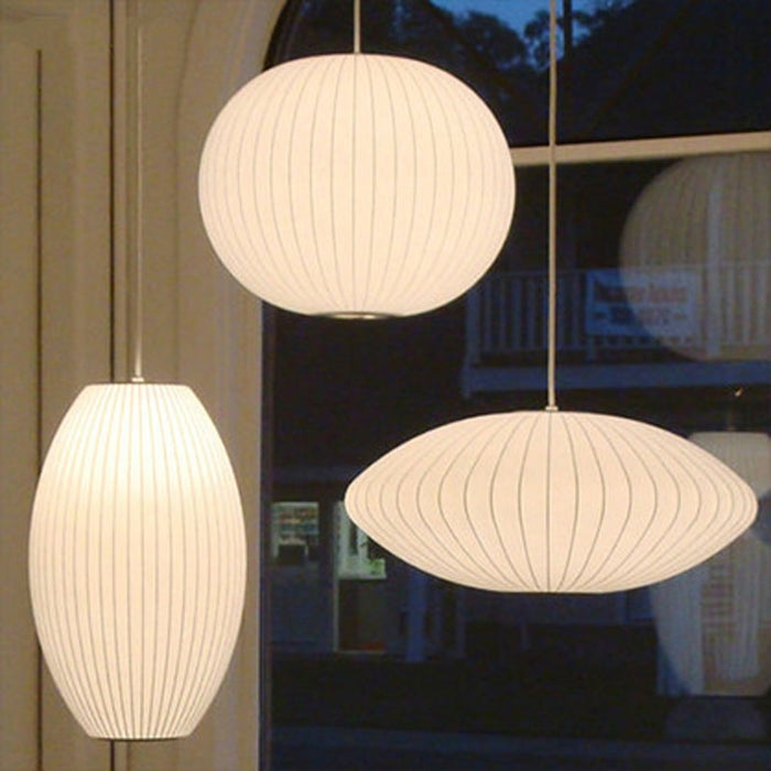 Vintage Circular Fabric Lanterns Pendant Lamps
