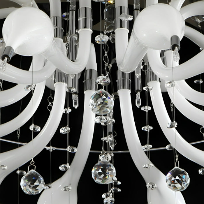 Elegant Swan Design Crystal Ceiling Lamp